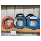 Three steel fish tapes