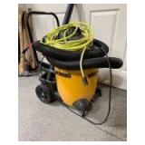 Shop vac with handy rolling storage cart
