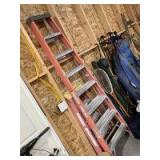 Fiberglass step ladders 8 foot and 4 foot