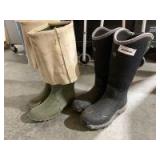 LAcrosse size 10 boots and rubber boots