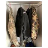 xl carhart coat, camo coveralls and camo coat