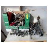 Variety of wrenches, sockets of every size, miscellaneous tools, channel locks, Yankee screwdriver and more