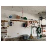 Hammers, shoe covers, California car duster, tarp, flotation boat seats, push brooms, saws, square nose shovel, plywood carriers, hedge trimmers, automotive fluids, floor jack