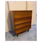 Fashion trend retro chest of drawers with walnut veneer formica top