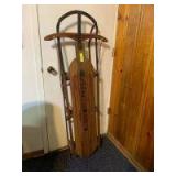 Fleet Wing Racer antique runner sled Measures 58in long, very nice oak sled