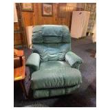 His and hers green La-Z-Boy recliners Good for the man cave or the garage Lightly soiled and used but more importantly, COMFY!