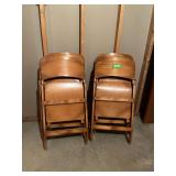 8 wooden folding chairs