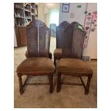 Set of 4 modern dining chairs w/ caned backs
