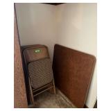 Square card table & 4 chairs