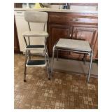 Cosco kitchen step stool and chrome leg table