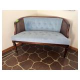 45' upholstered settee w/ wrap around back