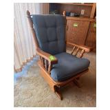 Oak glider rocker