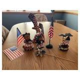 US Capitol Print, patriotic items, oak coat hook shelf and other wall decor