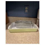 Pyrex 232 baking dish and rectangular refrigerator dish