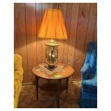 27' round side table and lamp