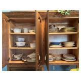 Eggshell Georgian dishes, pie plates, corningware, etc 'A' cupboards