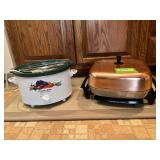 Hoover Retro Electric Skillet like new and Proctor Silex slow cooker