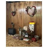 Punch bowl set, coffee maker,  ice grippers for your shoes, hotplate, TV and more