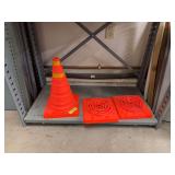 3 collapsible safety cones