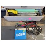 Clamp cut straight edge, jumper cables, wash wands, ice scrapers etc…