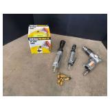 Pneumatic tools, 1/4' & 3/8' rachets, palm nailer and drill