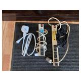 Heavy duty power cord w USB ports and two surge protectors