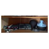 Bearcat scanner, humidifier, US flag, Hank Williams Sr souvenir items