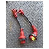 2 RV cord adapter heads (red)