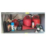 Gas cans, camp fuel can, turpentine, gel fire starter and more