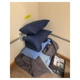 Cloth lightweight sleeping bag, pillows and tent side panels