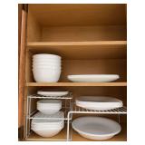 White Correlle dinnerware