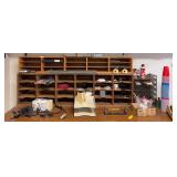 24 hole paper cubby, office supplies all on top of files