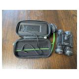 Goal Zero portable speaker and 12 x 25 compact binoculars