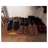 7 pr men's shoes 10.5 +/- size, snorkel and goggles