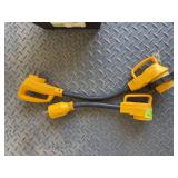 2 RV cord adapter heads (yellow)