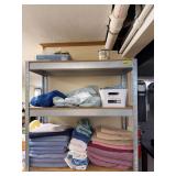 Assorted bath towels, wash clothes, shower curtain etc...