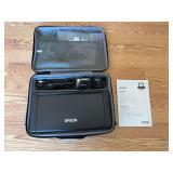 Epson WF-100 portable printer with carry case.