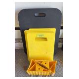 Wheel chocks, jack pads and kneeling pad