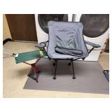 Folding chair and fishing stool, both backpackable
