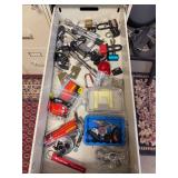 Locks of all kinds, hitch receiver, padlocks, carabiner etc...