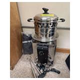 NEW SilverFire portable stove w/ pot and elec adapters