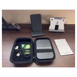 Hands free tablet holder, Raypower filehub wireless router, phone charging station (no power cord)