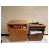 2 rolling carts, MRE's, Coke, etc