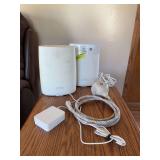 Two Orbi routers RBR50 and RBS50, heavy duty power cord