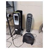 3 fans and heaters