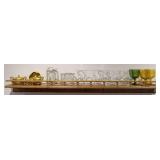Acid etched pitcher, bowl, other goblets, gold leaf cream/sugar/s&p and bowl marked Bavaria
