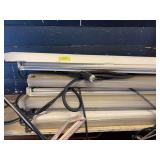 (6) 4’ fluorescent lights and (2) 3’, boxes of bulbs unknown condition go along too!