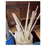 Unknown quantity and size metal poles for tent