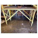 24x60x35 potting table, yellow legs