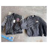 50th anniversary Jeff Hamilton racing collection leather jacket size XL new with tags and shady nook jacket size medium